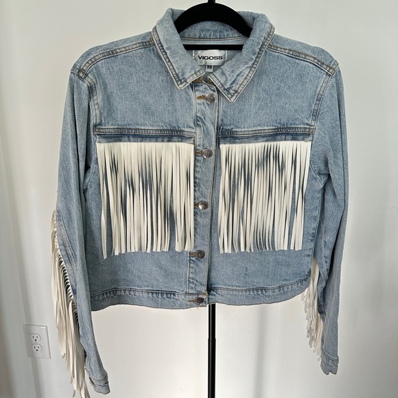 Vigoss Jackets & Blazers - Vigoss Denim Fringe Jacket